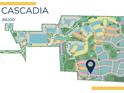 Community map showing the available home sites, lakes, parks, and trails at 27156 Capri Shores Cir, Englewood, FL 34223