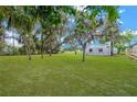 Expansive backyard featuring lush greenery, mature trees, and plenty of space for outdoor activities at 602 Stephens Rd, Ruskin, FL 33570
