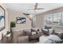 Cozy living room features modern decor, neutral tones, and abundant natural light at 5503 67Th N Ave # 18, Pinellas Park, FL 33781