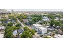 A nice aerial shot showing the density and modern architecture of the surrounding neighborhood at 105 W Columbus Dr, Tampa, FL 33602