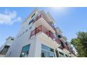 Low angle shot of the exterior of a modern condominium building at 11 29Th N St, St Petersburg, FL 33713