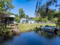 Charming home boasts waterfront access, with a tranquil pond and boat access for serene relaxation at 17111 Mockingbird Ln, Lutz, FL 33548
