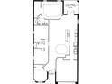 Floor plan of the home showing the kitchen, bathrooms, bedrooms, and covered patio at 2917 W Fern St, Tampa, FL 33612