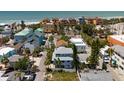 Aerial view of the neighborhood highlighting the property's proximity to the beach at 118 94Th Ave, Treasure Island, FL 33706