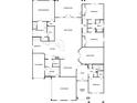 Open-concept floor plan with spacious living areas, bedrooms, and a two-car garage at 17444 Nokota Ave, Hudson, FL 34667