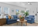 Comfortable living room with ample natural light and cozy blue furniture at 2215 Thrace St, Tampa, FL 33605
