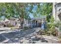 Charming blue bungalow with covered carport and mature landscaping on a sunny day at 2920 N 11Th St, Tampa, FL 33605