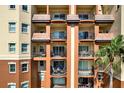Close-up of condo balconies with seating, offering a relaxing outdoor living space at 5301 Gulf Blvd # B508, St Pete Beach, FL 33706