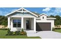 A rendered image of a charming one-story home featuring an attached garage, manicured front yard, and stylish architectural details at 1828 27Th N Ave, St Petersburg, FL 33713