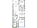 Detailed floor plan showcasing the layout of the home with a kitchen, bedrooms, living spaces, garage, and owner's retreat at 1828 27Th N Ave, St Petersburg, FL 33713
