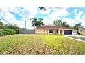 Lovely single-story house featuring a spacious front yard, attached garage, and a neatly maintained lawn at 8054 Spring Hill Dr, Spring Hill, FL 34606