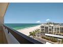 Expansive beach and ocean view from the balcony of this beautiful condominium at 1460 Gulf Blvd # 1206, Clearwater Beach, FL 33767