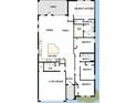 Detailed floor plan showcases an open-concept layout with spacious kitchen, bedrooms, and lanai at 11834 Mile Marsh Dr, Riverview, FL 33569