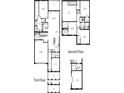 Detailed floor plan showcasing the layout of the two-story home, including room dimensions at 10573 Farm Hill Ave, Land O Lakes, FL 34638
