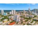 Panoramic aerial view capturing the city skyline, Tampa Bay, and lush greenery below at 226 5Th N Ave # 605, St Petersburg, FL 33701