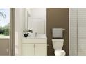 This bathroom features a toilet, sink with mirror, and a stand-up shower at 18148 Serene Lake Loop, Lutz, FL 33548