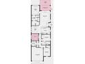 Detailed floor plan showcasing the layout of the home, including the primary suite and open-concept living areas at 29516 Zupetta Ln, Wesley Chapel, FL 33545