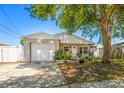 Charming single-story home featuring a well-manicured lawn, mature trees, and an attached one-car garage at 1108 16Th Nw Ave, Clearwater, FL 33756
