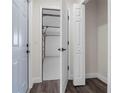 A view through an open door into an attached garage at 1204 Croydonwood Cir, Brandon, FL 33510