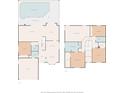 Detailed floor plan showcasing the layout of the home including the pool, kitchen, and bedrooms at 11503 Whispering Hollow Dr, Tampa, FL 33635