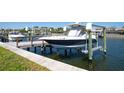 Modern boat lift providing secure storage and easy access to the water for boating enthusiasts at 2015 Hawaii Ne Ave, St Petersburg, FL 33703