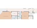 Detailed floor plan highlighting the layout of bedrooms, bathrooms, and living spaces of the home at 3203 Green Dolphin St, Tarpon Springs, FL 34689