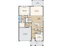 Spacious floor plan showcases a kitchen, great room, primary suite with bath, garage, and flex study at 813 Steel Dr, Apollo Beach, FL 33572