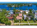 Real estate showcasing verdant landscaping and a tranquil waterfront at 2421 Brevard Ne Rd, St Petersburg, FL 33704