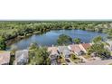 Lovely aerial view capturing the neighborhood's scenic waterfront homes surrounded by lush greenery at 11639 Sunshine Pond Rd, Tampa, FL 33635