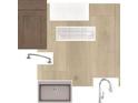 Materials featuring wood cabinets, stone counters, neutral floors and tile, and stainless faucet at 10712 Oak Bend Dr, Parrish, FL 34219