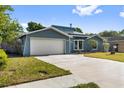 Charming single-story home with a well-manicured lawn and attached garage at 7025 Orkney N Ave, St Petersburg, FL 33709