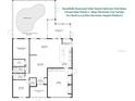 Floor plan of a house with solar heated saltwater pool and new roof plus hurricane windows at 1575 Wicklow Dr, Palm Harbor, FL 34684