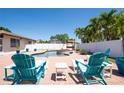 Backyard oasis with a sparkling pool, lounge chairs, and a barbecue area surrounded by lush greenery at 5921 Denver Ne St, St Petersburg, FL 33703