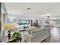 Open-concept living area showcasing stylish furnishings, hardwood floors, and abundant natural light at 6125 37Th N Ave, St Petersburg, FL 33710