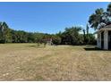Large backyard with plenty of green space and mature trees for privacy and recreation at 17127 Brown Rd, Odessa, FL 33556