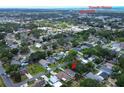 Aerial view of the neighborhood, showcasing the home's location near the Dunedin Marina and Main Street at 1264 Georgia Ave, Dunedin, FL 34698