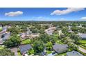 Expansive aerial view of a residential neighborhood with mature trees and blue skies at 1530 High Knoll Dr, Brandon, FL 33511