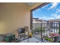 Relaxing balcony space overlooking the central courtyard of the complex at 200 4Th S Ave # 303, St Petersburg, FL 33701