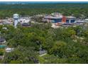 Areal view of the property nestled among lush greenery in a vibrant community at 131 Oak Park Ave, Brooksville, FL 34601