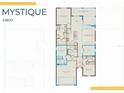 Detailed floor plan showcasing the layout of the Mystique model home, including bedrooms and living spaces at 17200 Luminous Ave, Venice, FL 34293
