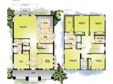 Detailed floor plan showcasing the layout of the two-story home at 1522 W Arch St, Tampa, FL 33607