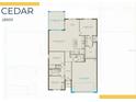 Detailed Cedar floorplan layout showcasing the distribution of rooms and overall living space at 2535 Charter Oak Dr, North Port, FL 34289