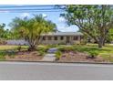 Inviting single-story home with a well-kept lawn, mature landscaping, and a paved walkway to the front door at 300 22Nd S Ave, St Petersburg, FL 33705