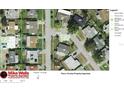 Aerial view showing property lines, street names, and neighborhood details, offering a comprehensive overview of the real estate location at 1155 Royalwood Dr, Holiday, FL 34690