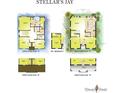Detailed floor plan showcasing layout of the home with labeled rooms and dimensions for each floor at 1526 W Arch St, Tampa, FL 33607