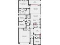 Detailed floor plan showcases the layout of this spacious home with 4 bedrooms and 3 bathrooms at 733 Sky Shade Dr, Apollo Beach, FL 33572