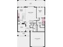 Layout of the first floor, including a 2 car garage, great room, kitchen, half bath, and primary suite at 735 Sky Shade Dr, Apollo Beach, FL 33572