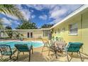 Inviting backyard featuring a private pool, patio seating, and manicured landscaping, perfect for outdoor entertaining at 208 44Th Ne Ave, St Petersburg, FL 33703