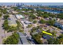 Real estate aerial image displays the home's location within a desirable and established neighborhood at 404 E Davis Blvd, Tampa, FL 33606