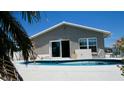 Private pool area with sliding glass doors that seamlessly blend indoor and outdoor living at 5047 Bonito Dr, New Port Richey, FL 34652